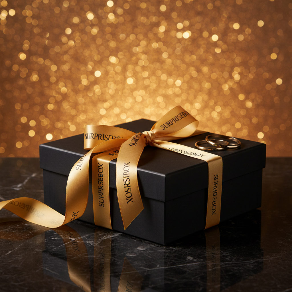 Luxury Bangle Set - lifestyle shot with Surprisebox gift box